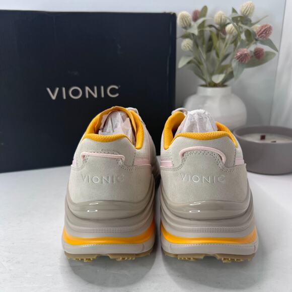 Vionic Walk Max Sierra Athletic Walking Shoe Cream Women's 12 W NWB Arch Support - Picture 4 of 10